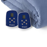 Shavel Micro Flannel High Quality Heating Technology Ultra Velvet Reversible Electric Blanket - Indigo.