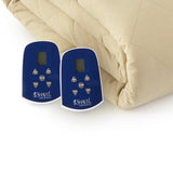 Shavel Micro Flannel High Quality Heating Technology Ultra Velvet Reversible Electric Blanket - Camel.