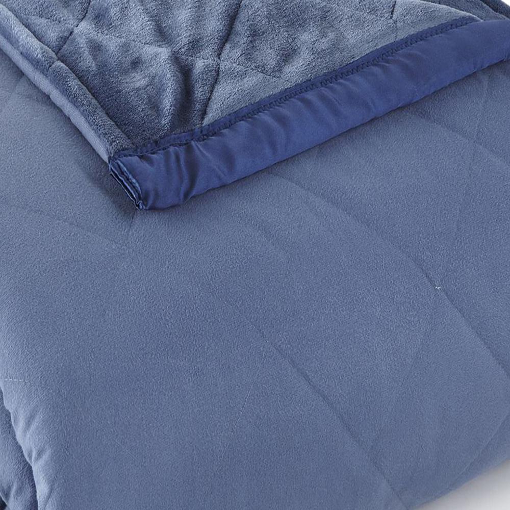 Shavel Micro Flannel High Quality Heating Technology Ultra Velvet Reversible Electric Blanket - Indigo.