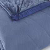Shavel Micro Flannel High Quality Heating Technology Ultra Velvet Reversible Electric Blanket - Indigo.