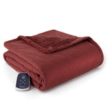 Micro Flannel Reversible Electric Throw Blanket 62" x 84" by Shavel Home Products