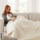 Micro Flannel Reversible Electric Throw Blanket 62" x 84" by Shavel Home Products