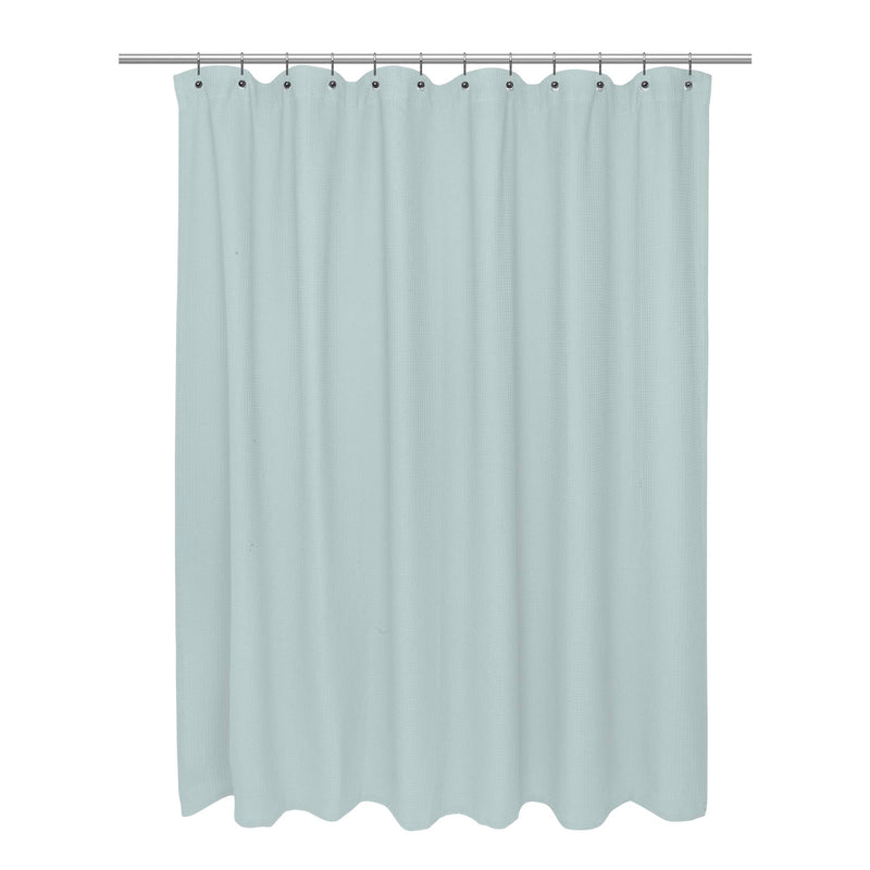 Carnation Home Fashions Standard Size 100% Cotton Waffle Weave Shower Curtain - 72x72"