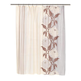 Carnation Home Fashions "Chelsea" Fabric Shower Curtain - Chocolate 70" x 72"