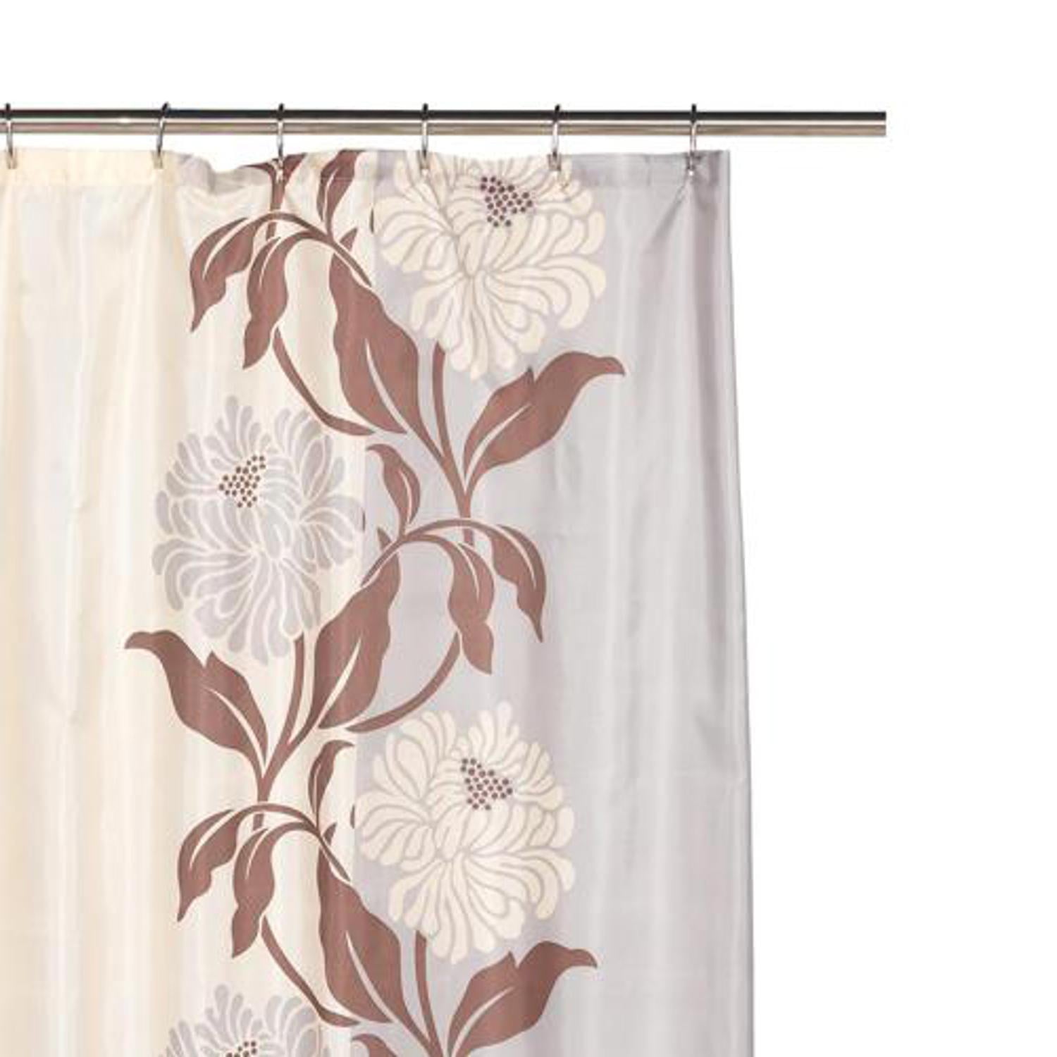 Carnation Home Fashions "Chelsea" Fabric Shower Curtain - Chocolate 70" x 72"
