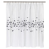 Carnation Home Fashions Fashions Dots 100% polyester Fabric Shower Curtain with Free Hooks with Multi-color Touch - Multi 70x72