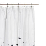 Carnation Home Fashions Fashions Dots 100% polyester Fabric Shower Curtain with Free Hooks with Multi-color Touch - Multi 70x72"