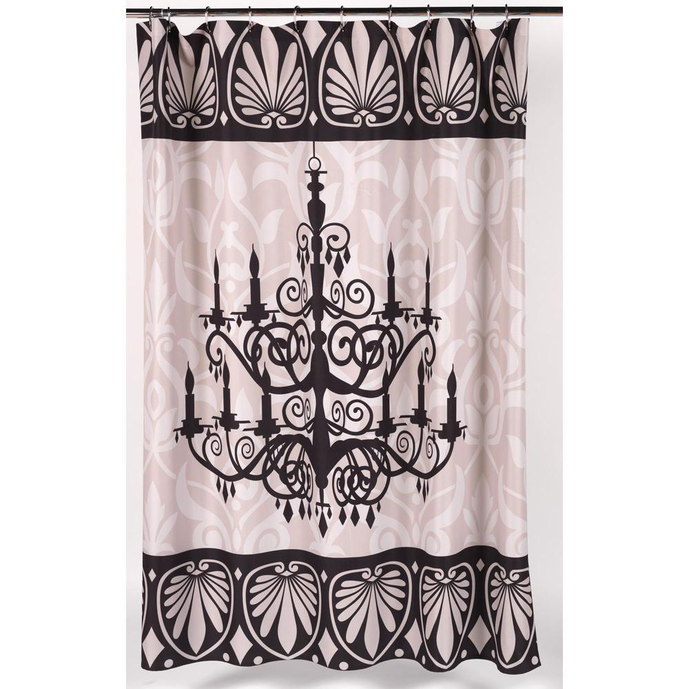 Carnation Home "Luminere" Heavier Weight Fabric shower curtain 100% polyester size 70"x72"