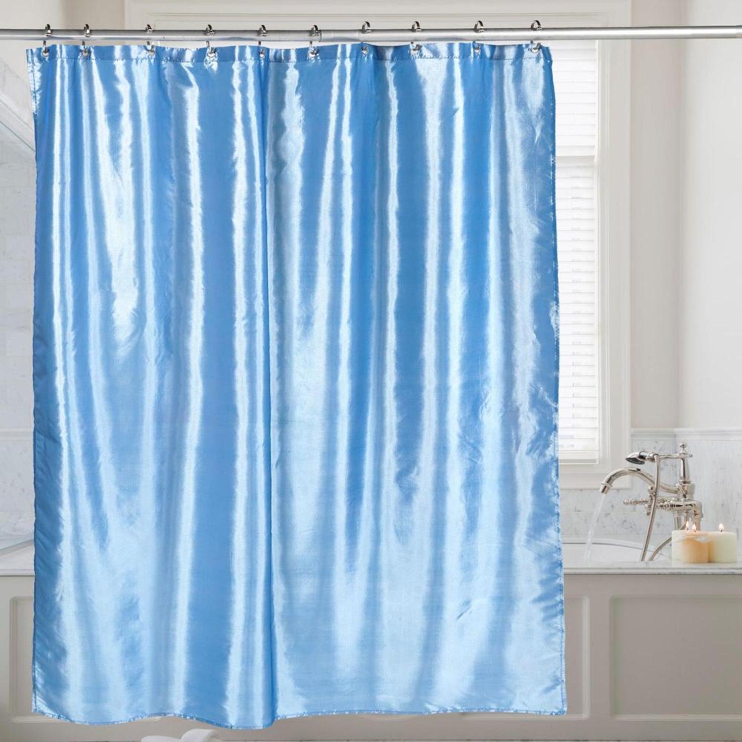 Carnation Home Fashions "Shimmer" Faux Silk Shower Curtain - 70x72"