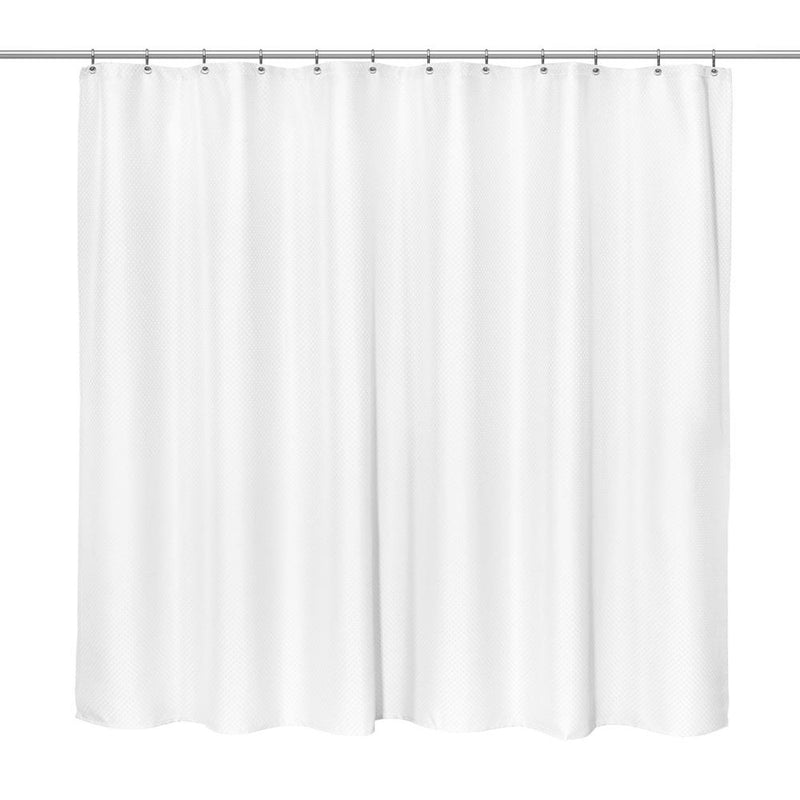 Carnation Home Fashions "Grace" Jacquard Stall Size Shower Curtain - 54" x 78", White