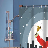 Carnation Home Fashions "Santa in the City" Fabric Shower Curtain - Multi 70x72"
