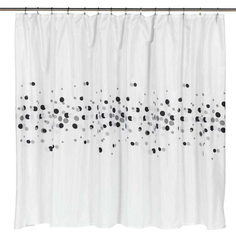 Carnation Home Fashions Premium Quality "Dots" Fabric Shower Curtain - Multi 70" x 84"