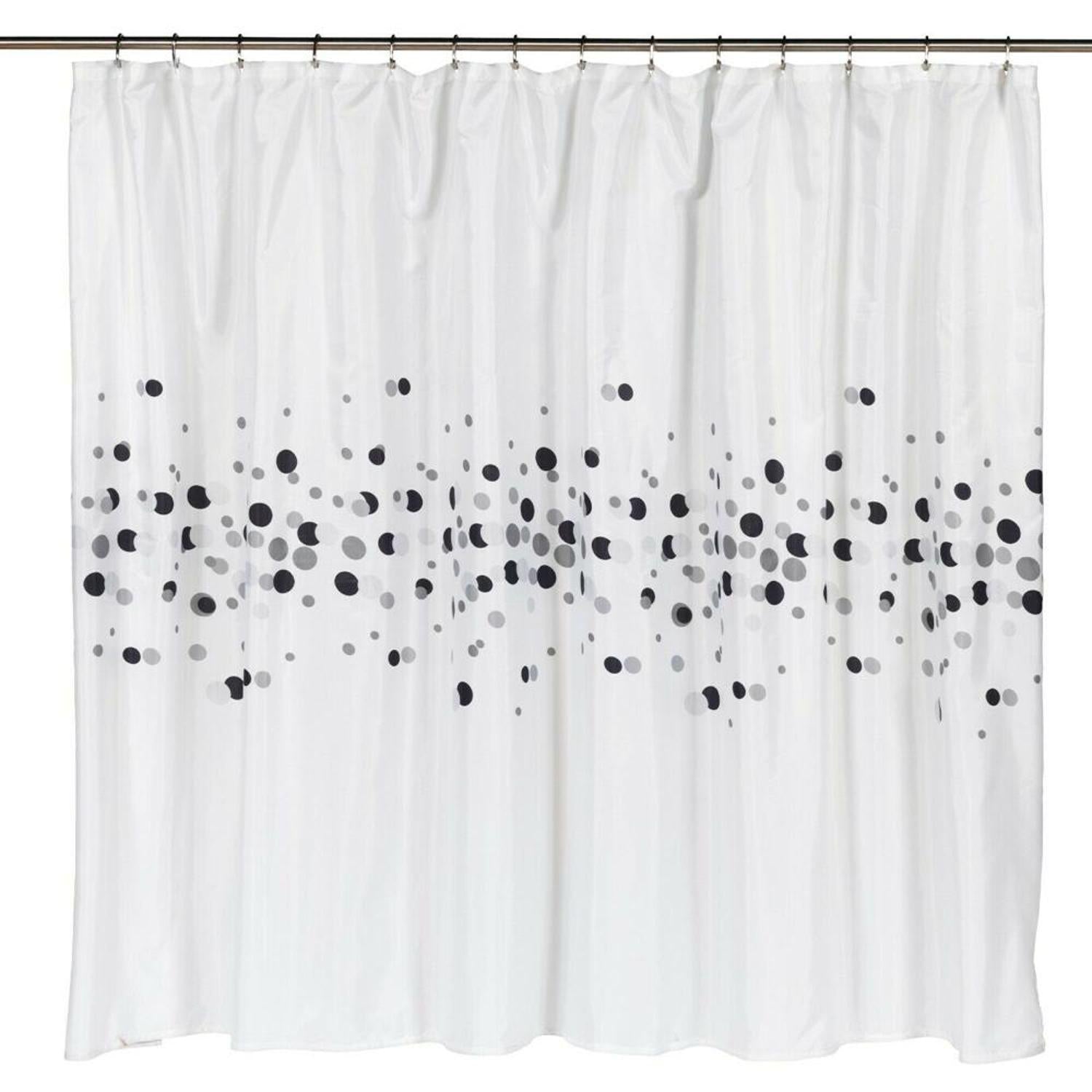 Carnation Home Fashions Premium Quality "Dots" Fabric Shower Curtain - Multi 70" x 84"