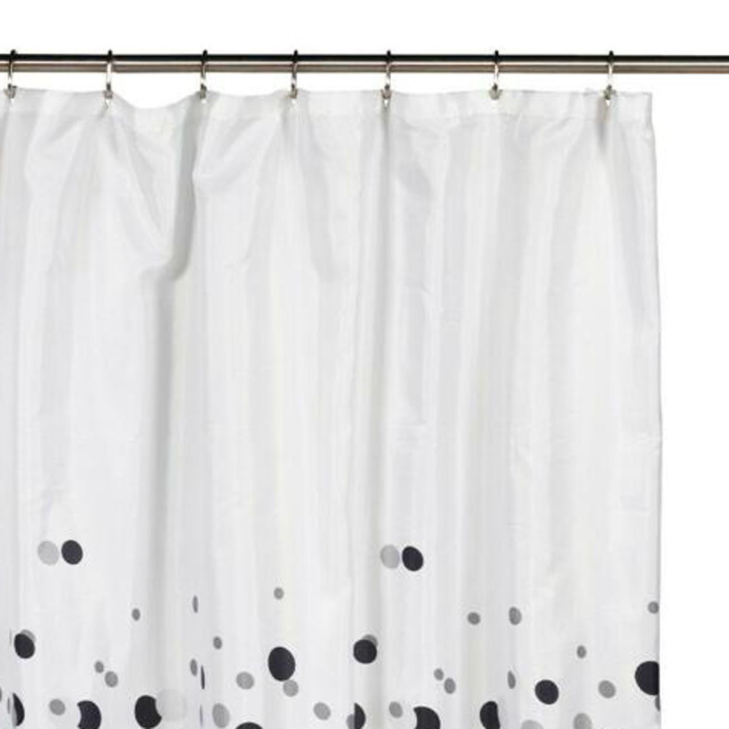 Carnation Home Fashions Premium Quality "Dots" Fabric Shower Curtain - Multi 70" x 84"