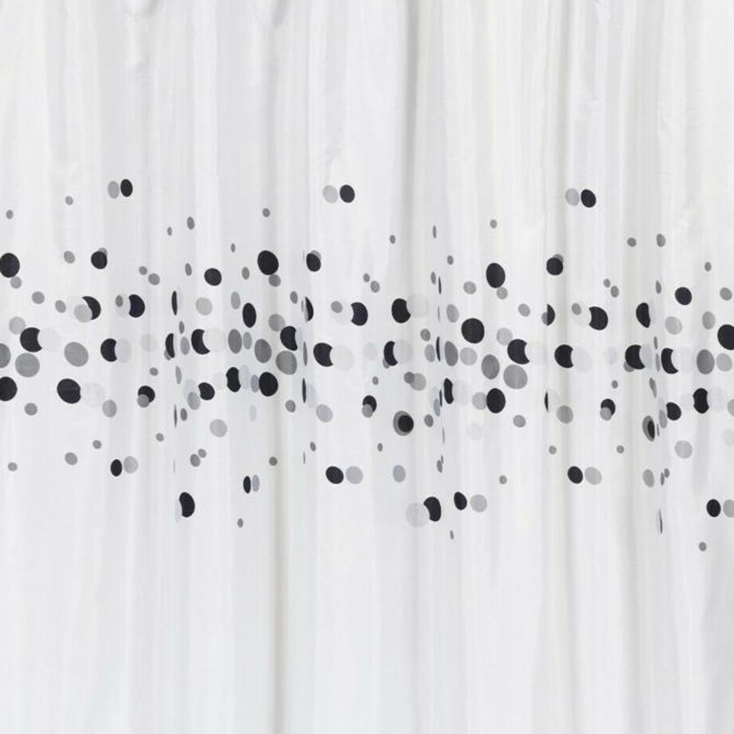 Carnation Home Fashions Premium Quality "Dots" Fabric Shower Curtain - Multi 70" x 84"