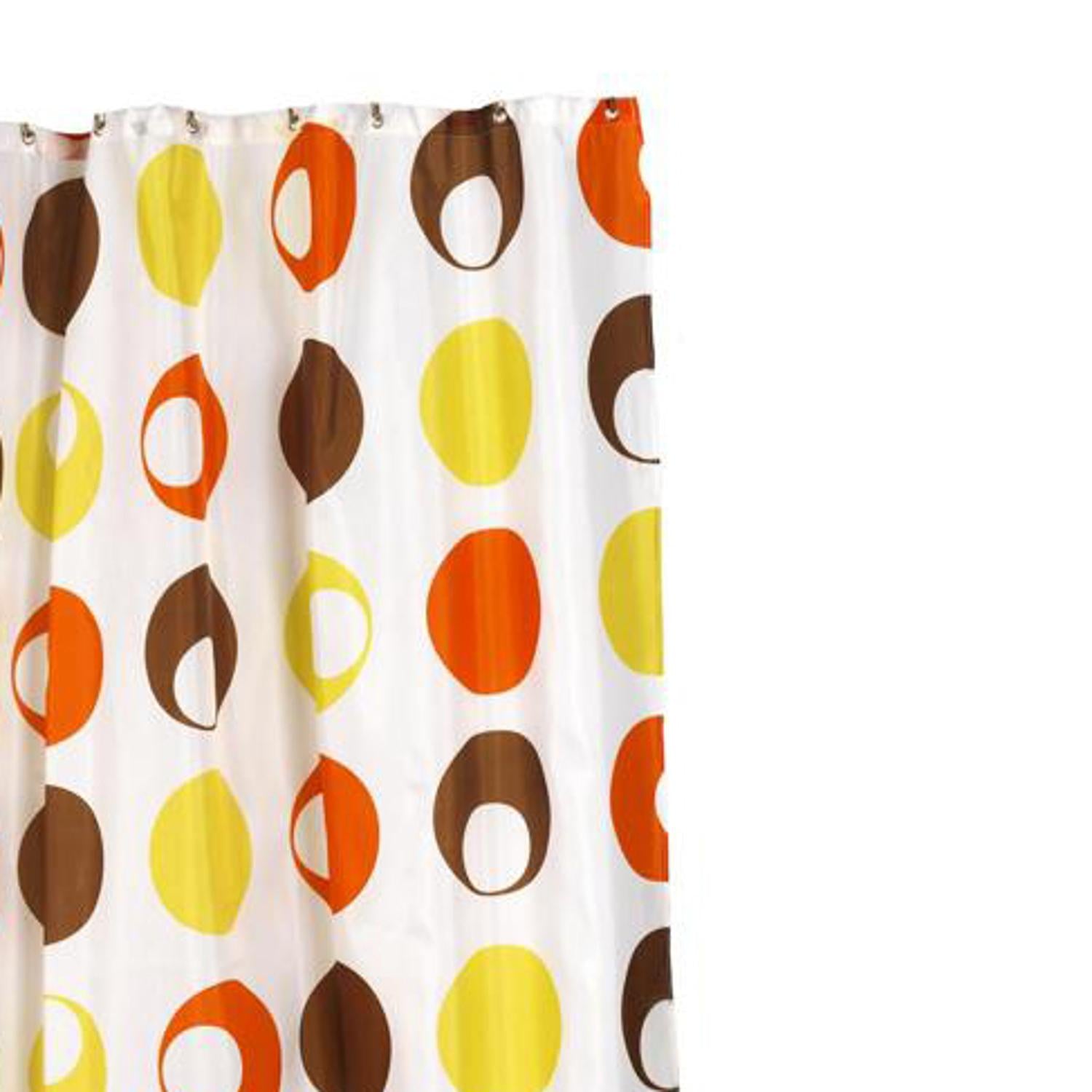 Carnation Home Fashions Extra Long "Madeline" Fabric Shower Curtain - Multi 70" x 84"