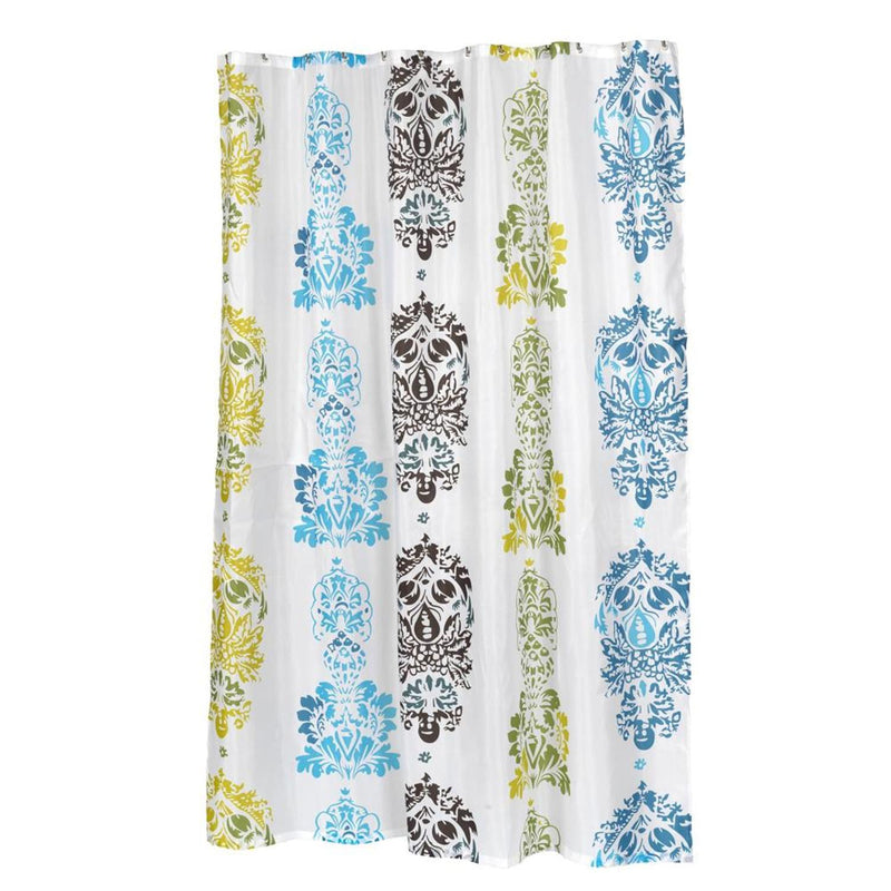 Carnation Home Fashions Extra Long "Olivia" Fabric Shower Curtain - Multi 70" x 84"