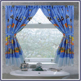 Carnation Home "Tropical Sea" Fabric Window Curtain 34 x 54