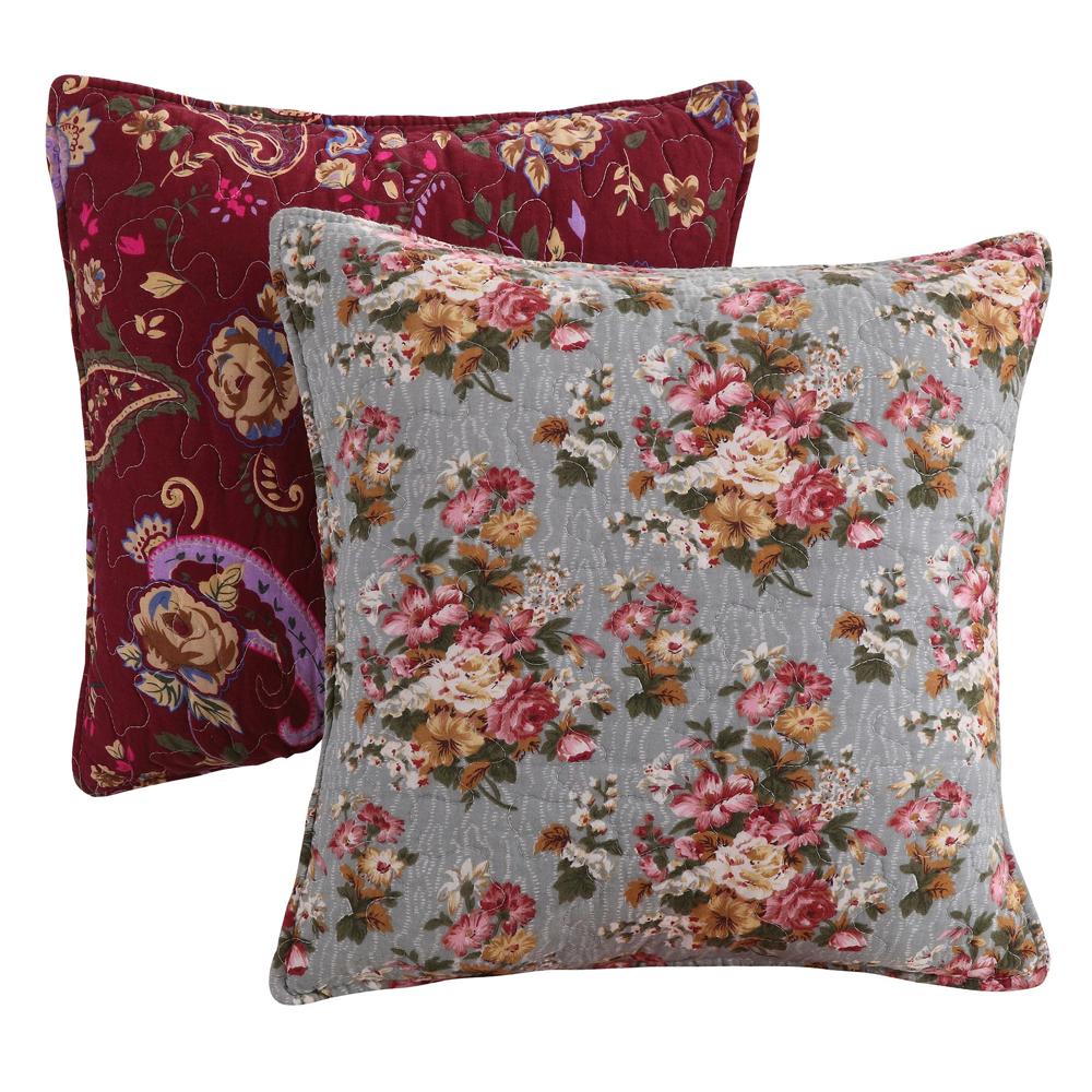 Greenland Home Fashion Antique Chic Accessory Decorative Pillow Pair - Multi 18x18"