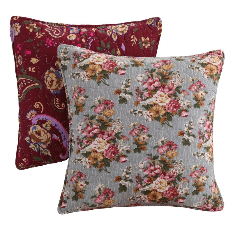 Greenland Home Fashion Antique Chic Accessory Decorative Pillow Pair - Multi 18x18"