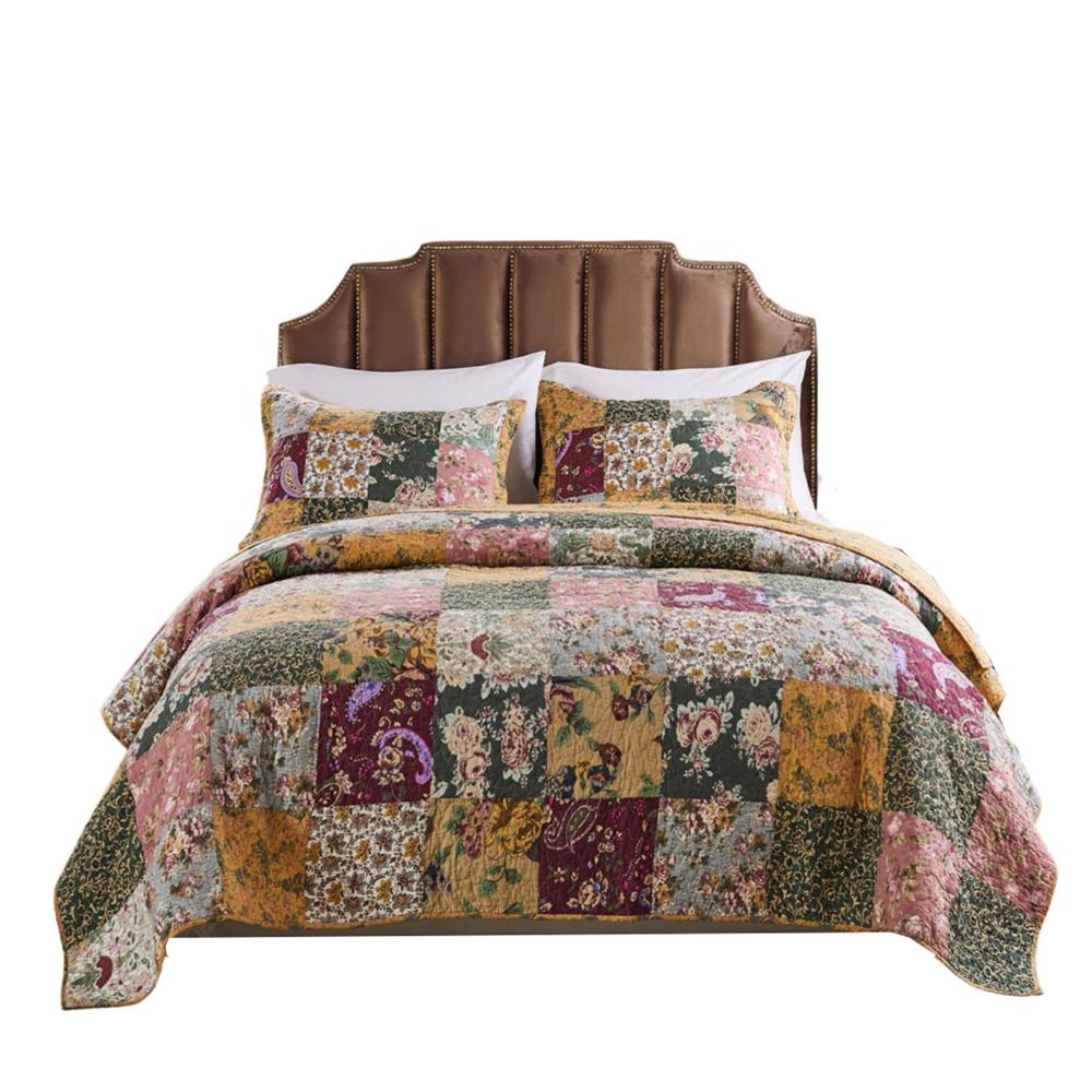 Greenland Home Fashion Antique Chic Quilt And Pillow Sham Set - Multi