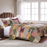 Greenland Home Fashion Antique Chic Quilt And Sham Bonus Set - Multi