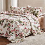 Greenland Home Fashion Butterflies Quilt And Pillow Sham Set - Multi