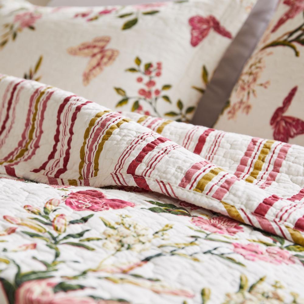 Greenland Home Fashion Butterflies Quilt And Pillow Sham Set - Multi