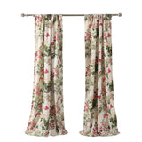 Greenland Home Fashion Butterflies Window Curtain Panels Pair with 2 Matching tie backs - 2 - piece - Multi 42x84