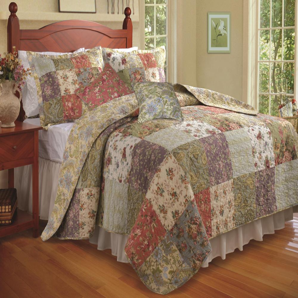 Greenland Home Fashion Blooming Prairie Quilt And Sham Bonus Set - Multi