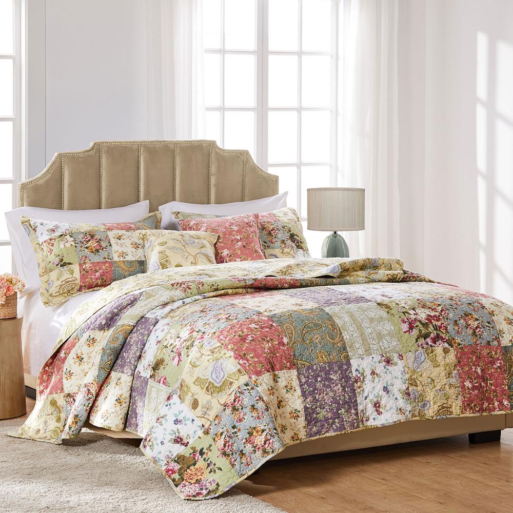 Greenland Home Fashion Blooming Prairie Quilt And Sham Bonus Set - Multi