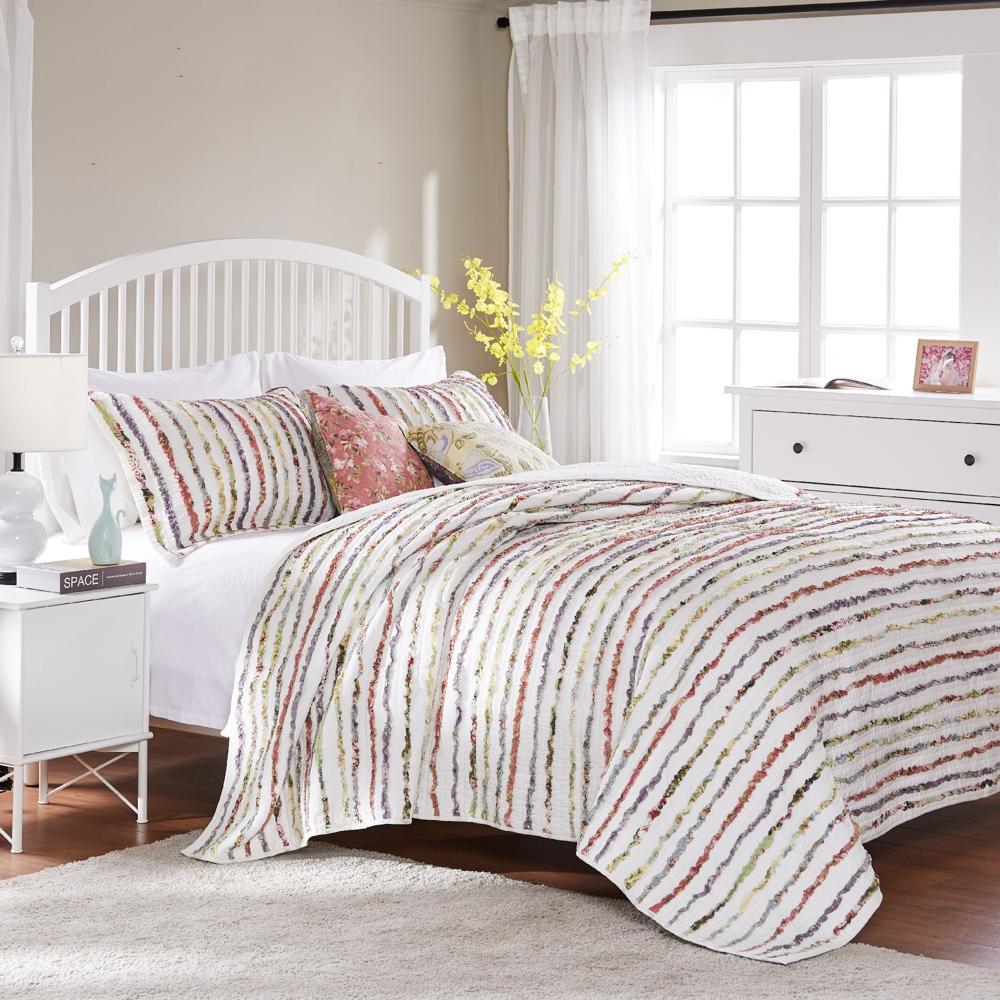 Greenland Home Fashion Bella Ruffled Shabby Comforter Set - Multi