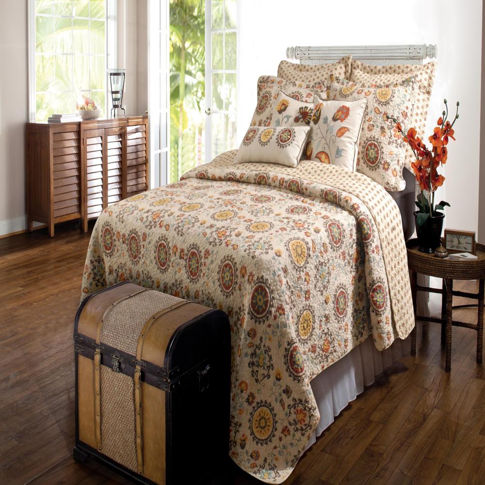 Greenland Home Fashion Andorra Quilt And Sham Bonus Set - Multi