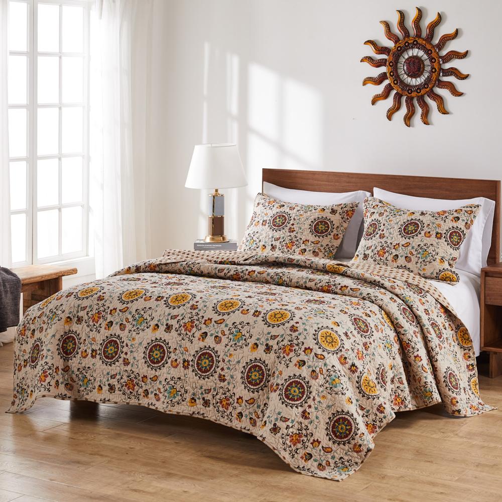 Greenland Home Fashion Andorra Quilt And Pillow Sham Set - Multi
