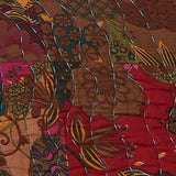 Greenland Home Fashions Jewel Cotton Kantha Quilted Bedspread Set - Jumbo Sized Reversible Quilt Set Floral Printed Red