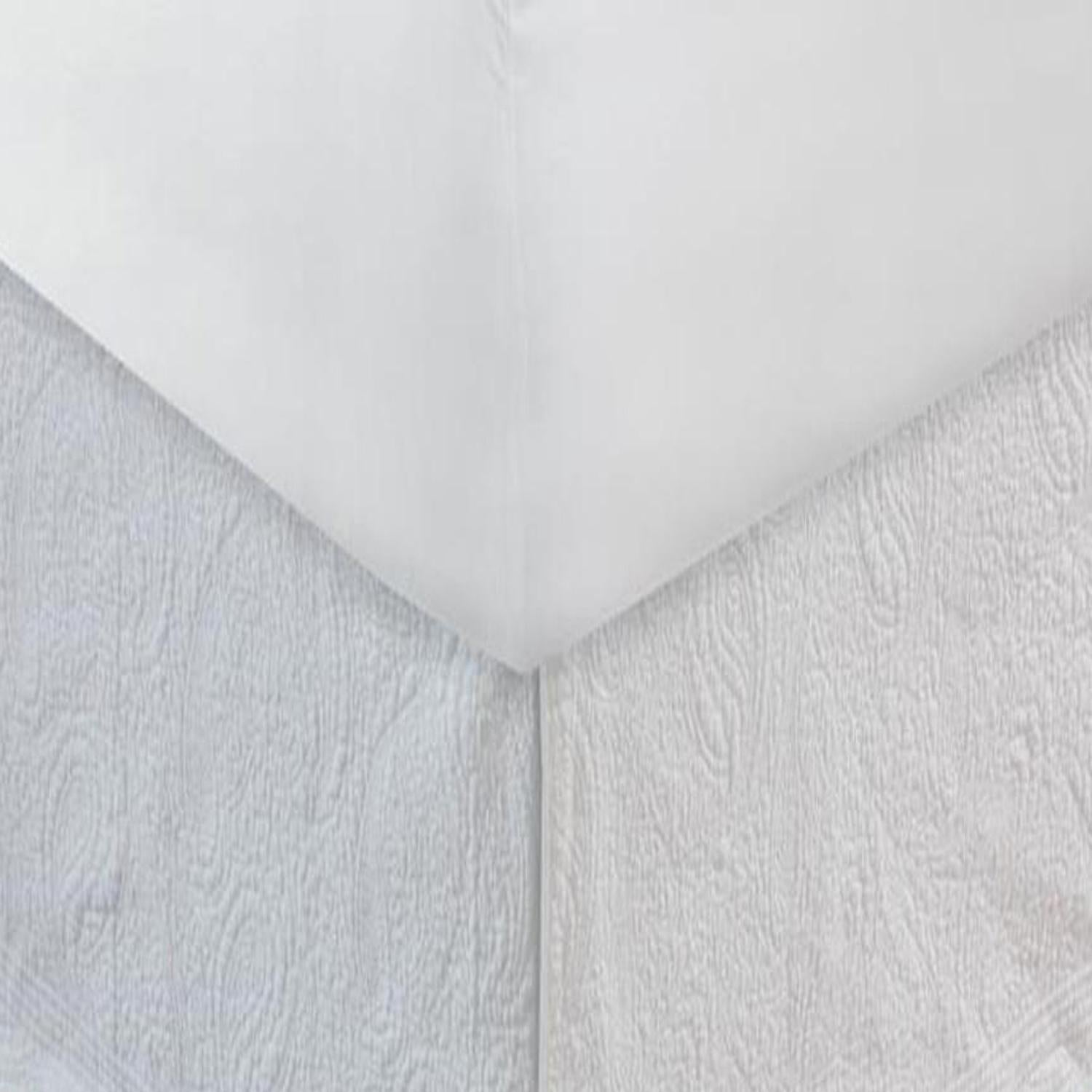 Greenland Home Fashion Paisley Quilted Bed Skirt 18" - White