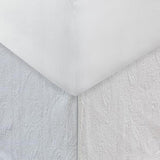 Greenland Home Fashion Paisley Quilted Bed Skirt 18" - White