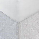 Greenland Home Fashion Paisley Quilted Bed Skirt 18" - White