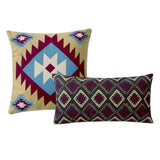 Greenland Home Fashion Southwest Geometric Motifs And Zippered Decorative Pillow Set - 2 - Piece - Earth Tones 18x18