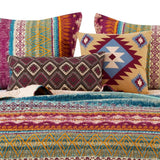 Greenland Home Fashion Southwest Geometric Motifs And Zippered Decorative Pillow Set - 2 - Piece - Earth Tones 18x18"