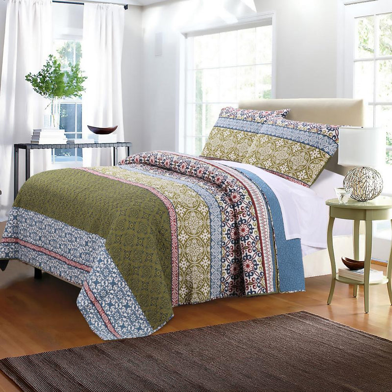 Greenland Home Fashion Shangri - La Quilt Set - 2 - Piece - Multi