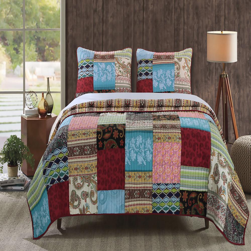 Greenland Home Fashion Bohemian Dream Quilt Set - 2 - Piece - Multi