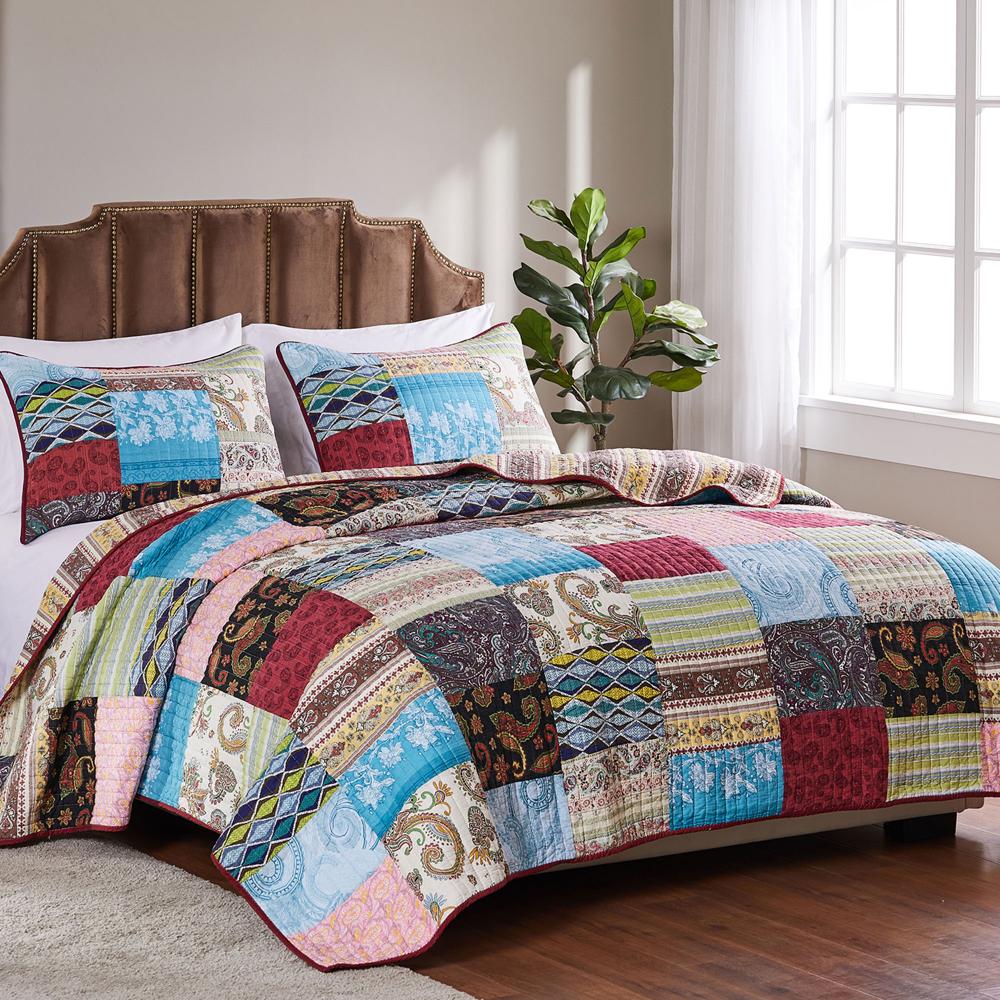 Greenland Home Fashion Bohemian Dream Quilt Set - 2 - Piece - Multi