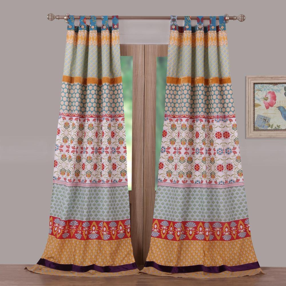 Barefoot Bungalow Thalia Window Curtain Panel Pair - 42x84", Multi