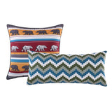 Greenland Home Fashion Black Bear Lodge Decorative Pillow Set - Multi 16x16