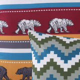 Greenland Home Fashion Black Bear Lodge Decorative Pillow Set - Multi 16x16"