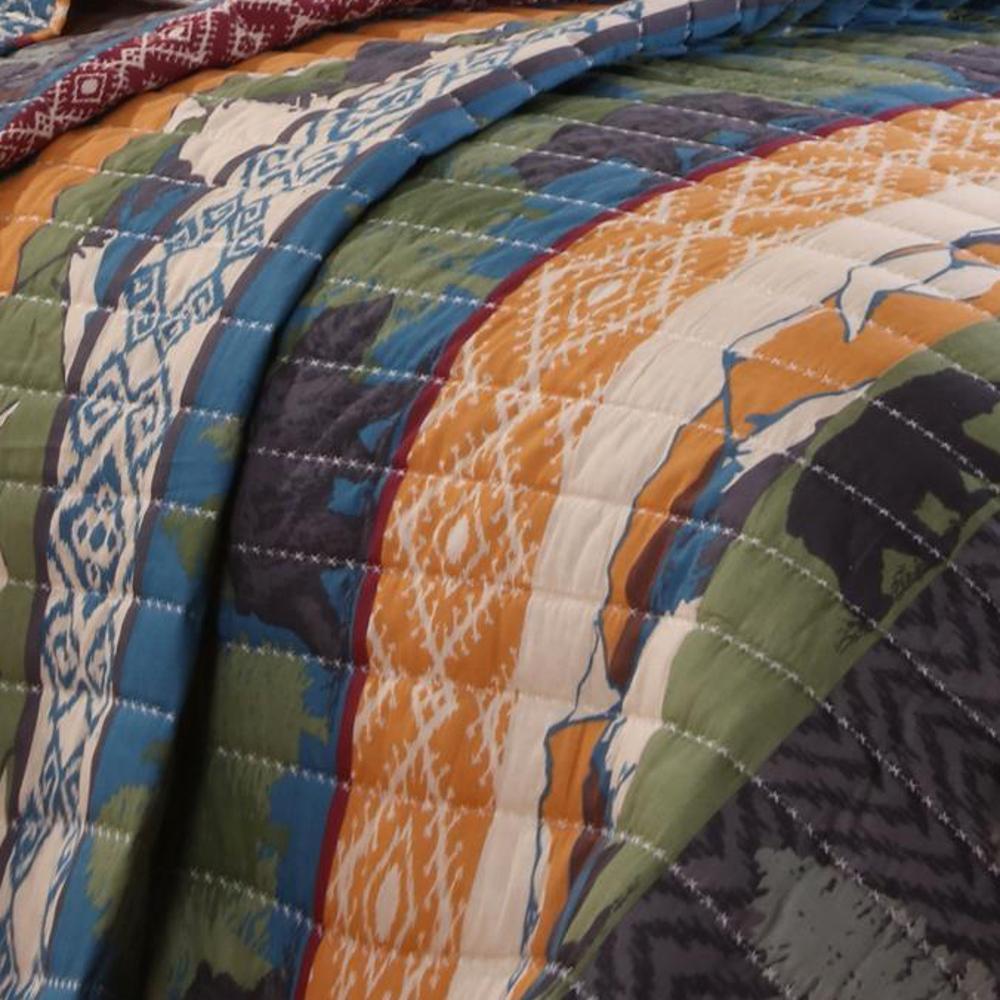 Greenland Home Fashion Black Bear Lodge Quilt Set - 2 - Piece - Multi