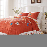 Barefoot Bungalow Topanga Luxury Modern Design 3 Pieces Bedspread Set for Bed Multicolor