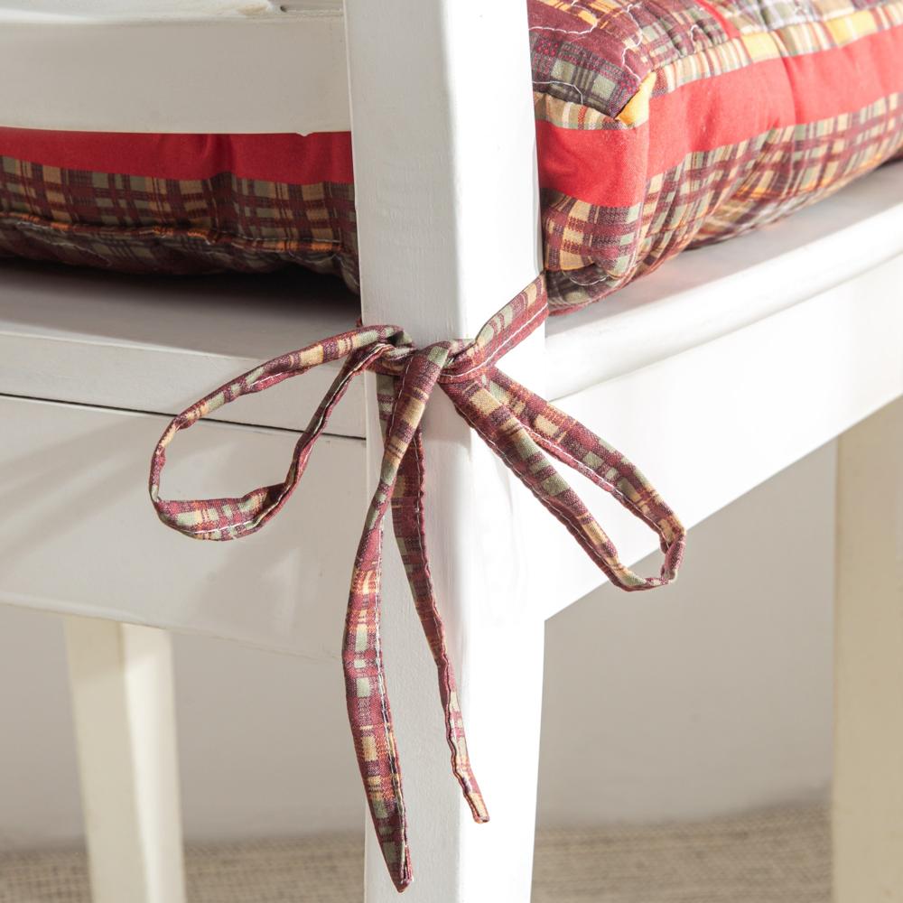 Barefoot Bungalow Gold Rush Luxury Modern Design Rustic American Beauty Furniture Cushion 4-Piece Chair Pad Set Each Chair Pad 18"x18" Multicolor