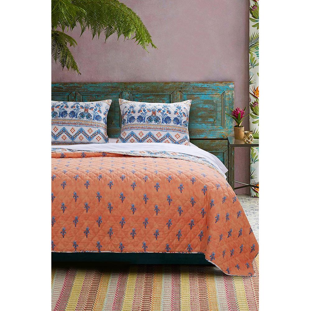 Barefoot Bungalow Aleena Reversible Quilt And Pillow Sham Set - Twin 68x88", Ivory